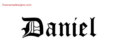 Blackletter Name Tattoo Designs Daniel Graphic Download