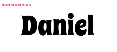 Groovy Name Tattoo Designs Daniel Free Lettering