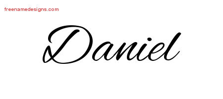 Cursive Name Tattoo Designs Daniel Free Graphic