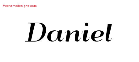 Art Deco Name Tattoo Designs Daniel Graphic Download