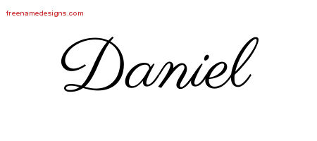 Classic Name Tattoo Designs Daniel Graphic Download