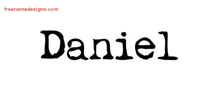 Vintage Writer Name Tattoo Designs Daniel Free Lettering