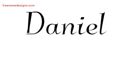 Elegant Name Tattoo Designs Daniel Free Graphic