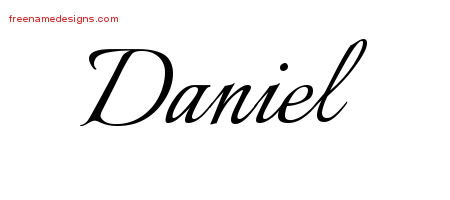 Calligraphic Name Tattoo Designs Daniel Free Graphic