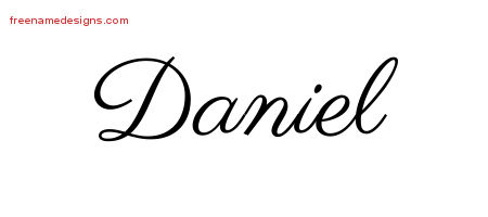 Classic Name Tattoo Designs Daniel Printable