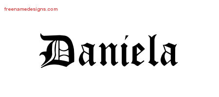 Blackletter Name Tattoo Designs Daniela Graphic Download