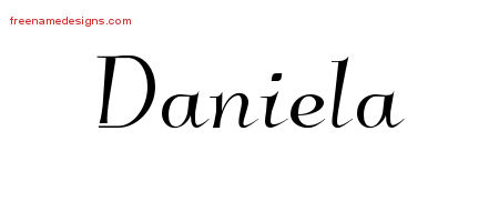 Elegant Name Tattoo Designs Daniela Free Graphic