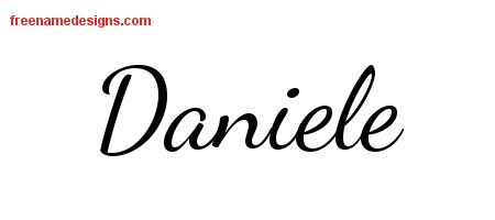 Lively Script Name Tattoo Designs Daniele Free Printout
