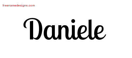 Handwritten Name Tattoo Designs Daniele Free Download