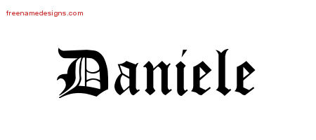 Blackletter Name Tattoo Designs Daniele Graphic Download