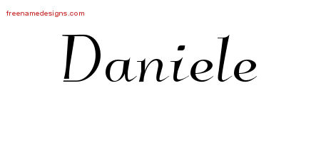 Elegant Name Tattoo Designs Daniele Free Graphic