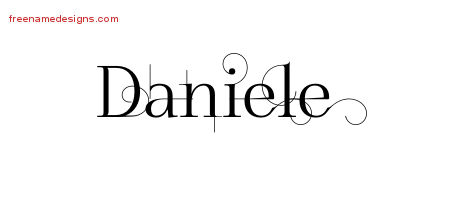 Decorated Name Tattoo Designs Daniele Free
