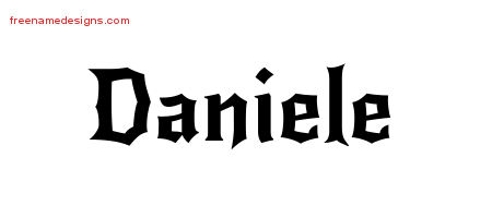 Gothic Name Tattoo Designs Daniele Free Graphic