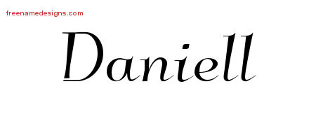 Elegant Name Tattoo Designs Daniell Free Graphic