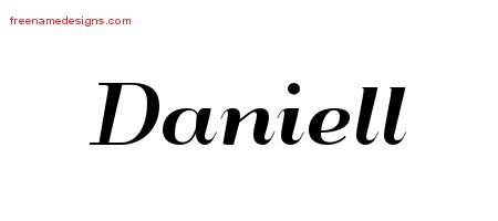 Art Deco Name Tattoo Designs Daniell Printable