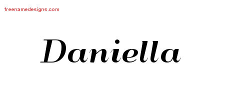 Art Deco Name Tattoo Designs Daniella Printable