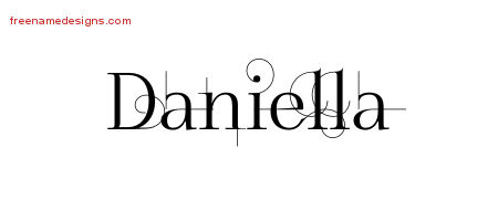 Decorated Name Tattoo Designs Daniella Free
