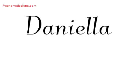 Elegant Name Tattoo Designs Daniella Free Graphic