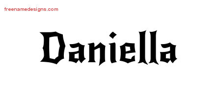 Gothic Name Tattoo Designs Daniella Free Graphic