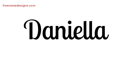Handwritten Name Tattoo Designs Daniella Free Download