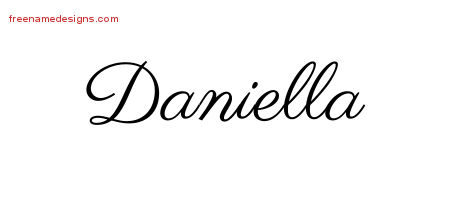 Classic Name Tattoo Designs Daniella Graphic Download