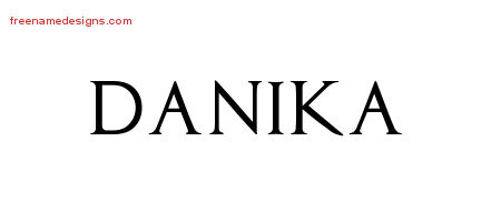 Regal Victorian Name Tattoo Designs Danika Graphic Download