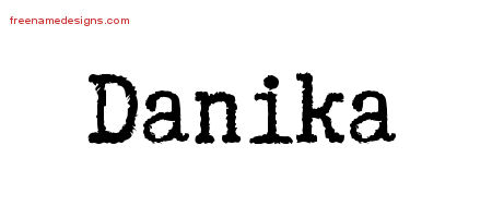 Typewriter Name Tattoo Designs Danika Free Download