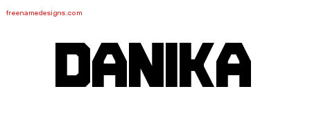 Titling Name Tattoo Designs Danika Free Printout
