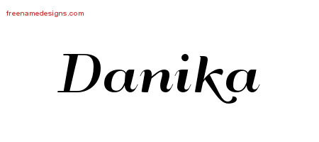 Art Deco Name Tattoo Designs Danika Printable