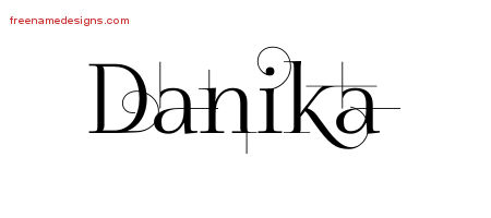 Decorated Name Tattoo Designs Danika Free