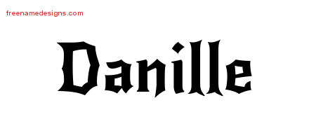 Gothic Name Tattoo Designs Danille Free Graphic