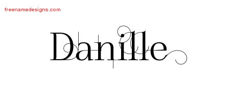 Decorated Name Tattoo Designs Danille Free