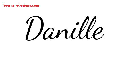 Lively Script Name Tattoo Designs Danille Free Printout