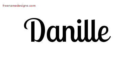 Handwritten Name Tattoo Designs Danille Free Download
