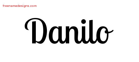 Handwritten Name Tattoo Designs Danilo Free Printout