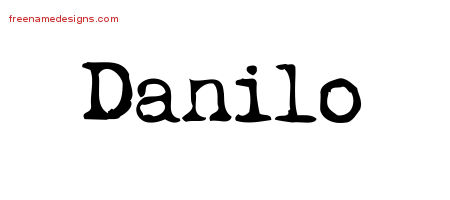 Vintage Writer Name Tattoo Designs Danilo Free