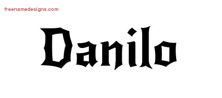 Gothic Name Tattoo Designs Danilo Download Free