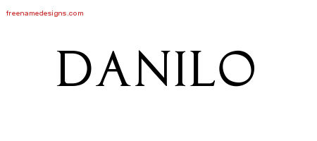 Regal Victorian Name Tattoo Designs Danilo Printable