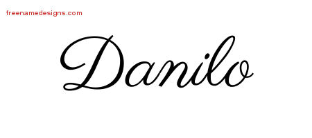 Classic Name Tattoo Designs Danilo Printable