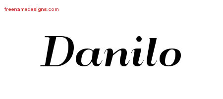 Art Deco Name Tattoo Designs Danilo Graphic Download
