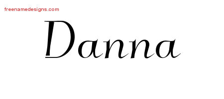 Elegant Name Tattoo Designs Danna Free Graphic