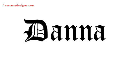 Blackletter Name Tattoo Designs Danna Graphic Download