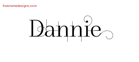 Decorated Name Tattoo Designs Dannie Free Lettering