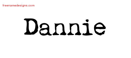Vintage Writer Name Tattoo Designs Dannie Free Lettering