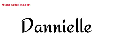 Calligraphic Stylish Name Tattoo Designs Dannielle Download Free
