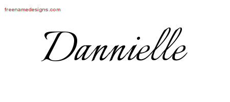Calligraphic Name Tattoo Designs Dannielle Download Free