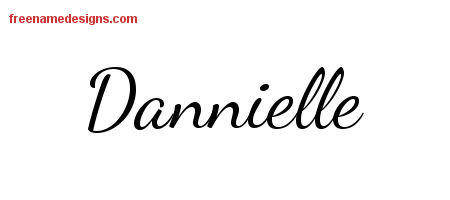 Lively Script Name Tattoo Designs Dannielle Free Printout