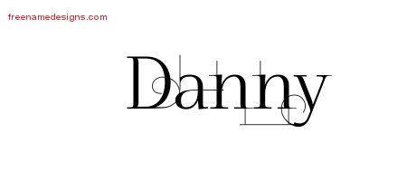Decorated Name Tattoo Designs Danny Free Lettering