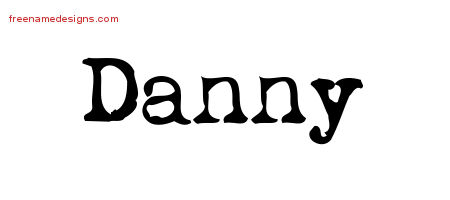 Vintage Writer Name Tattoo Designs Danny Free
