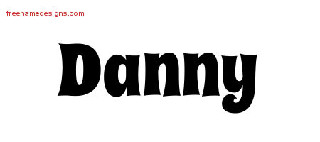 Groovy Name Tattoo Designs Danny Free